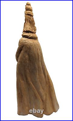 Cypress Knee Hand Carved Wood Folk Art Spirit Santa Wise Men Gnome Elf Wizard