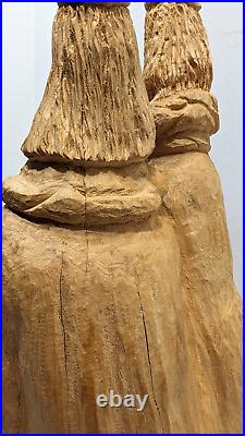 Cypress Knee Hand Carved Wood Folk Art Spirit Santa Wise Men Gnome Elf Wizard