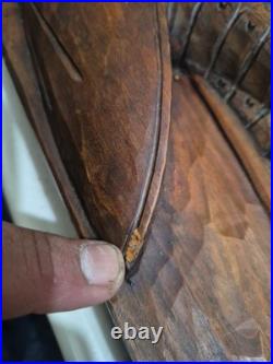 DON QUIXOTE MID CENTURY Walnut Wall Carving 31×8 RARE