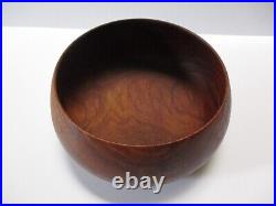 Dan Deluz Hawaiian Koa Wood Carving Bowl Vintage Signed Sculpture 1970's Rare