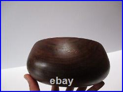 Dan Deluz Hawaiian Koa Wood Carving Bowl Vintage Signed Sculpture 1970's Rare