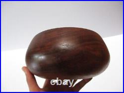 Dan Deluz Hawaiian Koa Wood Carving Bowl Vintage Signed Sculpture 1970's Rare