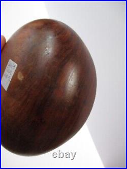 Dan Deluz Hawaiian Koa Wood Carving Bowl Vintage Signed Sculpture 1970's Rare