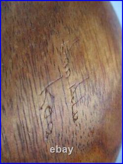 Dan Deluz Hawaiian Koa Wood Carving Bowl Vintage Signed Sculpture 1970's Rare