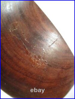 Dan Deluz Hawaiian Koa Wood Carving Bowl Vintage Signed Sculpture 1970's Rare