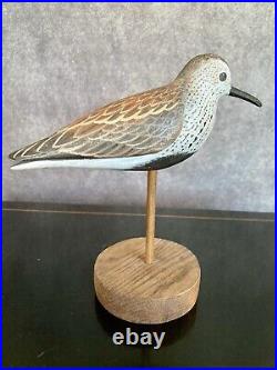 Dave Rhodes 2002 Shorebird, Redbacked Sandpiper Decoy Hand Carved & Painted