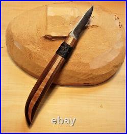 Davis Bros. Custom Collectible Hand Made Nostalgia #67 Wood Carving Detail Knife