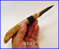 Davis Bros. Custom Collectible Hand Made Nostalgia #76 Wood Carving Detail Knife
