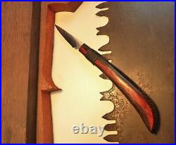 Davis Bros. Custom Collectible Hand Made Nostalgia #77 Wood Carving Detail Knife