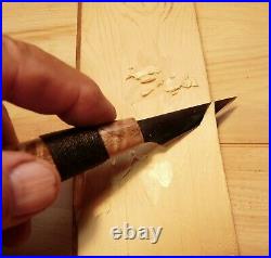 Davis Bros. Custom Collectible Hand Made Nostalgia #82 Wood Carving Detail Knife
