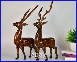 Dearest Little Deer handcrafted wooden carved art tabletop decor by sowpeace.in
