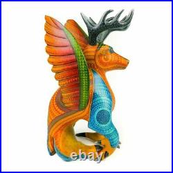 Deer & Eagle Fusion Masterpiece Oaxacan Alebrije Wood Carving Nestor Melchor