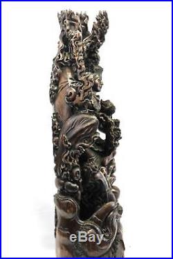Dewi Ratih Moon Goddess Kala Rau Demon Sculpture Balinese Myth Wood Carving Art