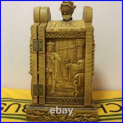 Disney showcase Beauty and the Beast Wood carving style accessory case