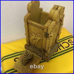 Disney showcase Beauty and the Beast Wood carving style accessory case
