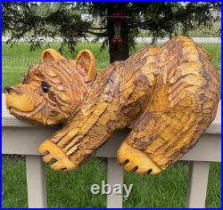 Don Rutledge Bear Cub Chainsaw Wood Carving Cabin Sculpture Statue Figure HTF
