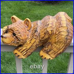 Don Rutledge Bear Cub Chainsaw Wood Carving Cabin Sculpture Statue Figure HTF