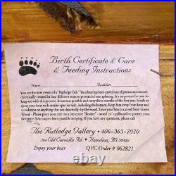 Don Rutledge Bear Cub Chainsaw Wood Carving Cabin Sculpture Statue Figure HTF