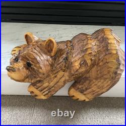 Don Rutledge Bear Cub Chainsaw Wood Carving Cabin Sculpture Statue Figure HTF
