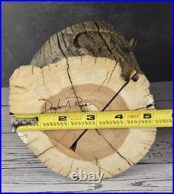 Douglas Pope Signed Hand Carved Wood Puzzle Box Valet Organizer Studio Art