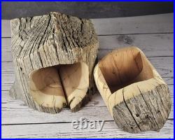 Douglas Pope Signed Hand Carved Wood Puzzle Box Valet Organizer Studio Art