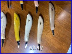 Drake wood carving knives large set 13 ct. Every knife in perfect shape