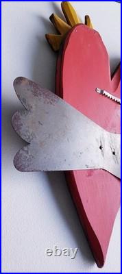 E Drumm Designs Eclectic Mixed Media Carved Wood Heart Wings Wall Art Mirror E Drumm Designs Eclectic Mixed Media Carved Wood Heart Wings Wall Art Mirror