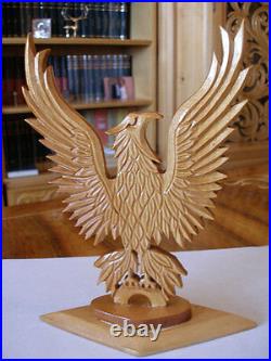 EAGLE CARVED WOOD SCULPTURE by STELICA COVACI