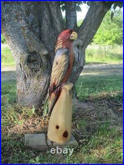 Eagle American Totem Chainsaw Carving Bird Decor Totem Pole Cedar