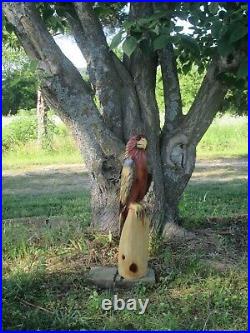 Eagle American Totem Chainsaw Carving Bird Decor Totem Pole Cedar