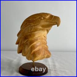 Eagle Bust Hand Carved in Basswood. 8.5 tall Eagle Bust Hand Carved in Basswood. 8.5 tall