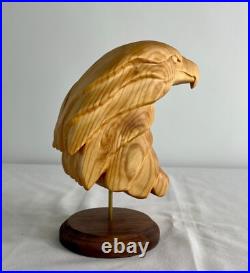 Eagle Bust Hand Carved in Basswood. 8.5 tall Eagle Bust Hand Carved in Basswood. 8.5 tall