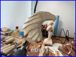 Eagle Bust Hand Carved in Basswood. 8.5 tall Eagle Bust Hand Carved in Basswood. 8.5 tall