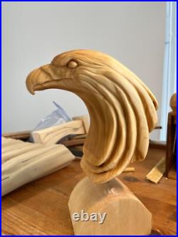 Eagle Bust Hand Carved in Basswood. 8.5 tall Eagle Bust Hand Carved in Basswood. 8.5 tall