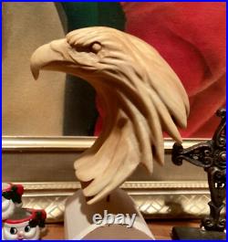 Eagle Bust Hand Carved in Basswood. 8.5 tall Eagle Bust Hand Carved in Basswood. 8.5 tall