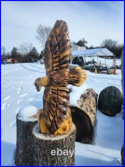 Eagle Carving, 3 foot tall Hand Carved Wood eagle Eagle Carving, 3 foot tall Hand Carved Wood eagle