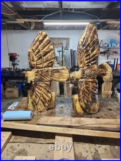 Eagle Carving, 3 foot tall Hand Carved Wood eagle