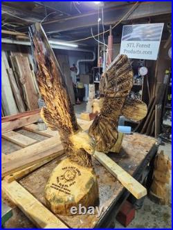 Eagle Carving, 3 foot tall Hand Carved Wood eagle