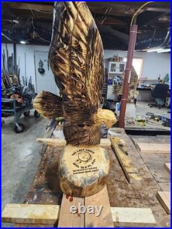 Eagle Carving, 3 foot tall Hand Carved Wood eagle