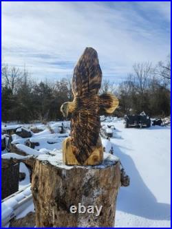 Eagle Carving, 3 foot tall Hand Carved Wood eagle