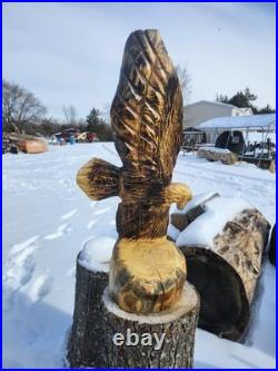 Eagle Carving, 3 foot tall Hand Carved Wood eagle