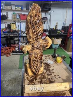 Eagle Carving, 3 foot tall Hand Carved Wood eagle