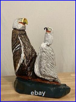 Eagle & Sea Gull Chainsaw Carving