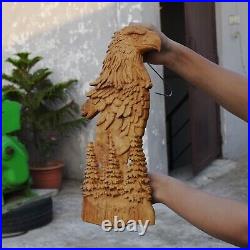 Eagle Statue Sculpture Wall Decor Teak Wood Wood Carving Animal Sculpture