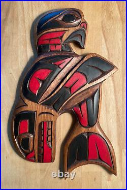 Eagle & Whale Connie Edwards Coast Salish Handmade Wood Carving Indigenous Art