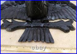 Early American Wood Carving Eagle Wall Plaque Sculpture Americana Bellamy Style