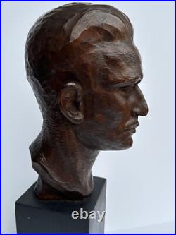 Egon Weiner Sculpture Wood Carving Masterful Famous Chicago Modernist Listed Old