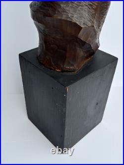 Egon Weiner Sculpture Wood Carving Masterful Famous Chicago Modernist Listed Old