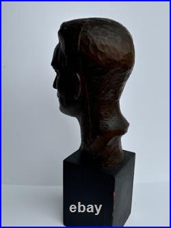 Egon Weiner Sculpture Wood Carving Masterful Famous Chicago Modernist Listed Old