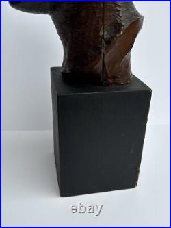 Egon Weiner Sculpture Wood Carving Masterful Famous Chicago Modernist Listed Old